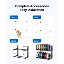 VEVOR Wall Mount Printer Filament Storage Rack 2-Tier Filament Spool Holder Rack