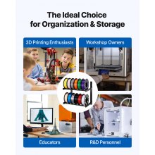 VEVOR Wall Mount Printer Filament Storage Rack 2-Tier Filament Spool Holder Rack