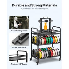 VEVOR 3D Printer Filament Storage Rack 3 Tier Filament Spool Holders Racks