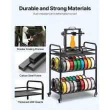 VEVOR 3D Printer Filament Storage Rack 3 Tier Filament Spool Holders Racks