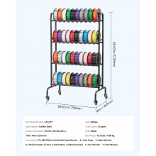 VEVOR 3D Printer Filament Storage Rack 4 Tier Filament Spool Holders Racks
