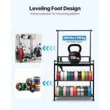 VEVOR 3D Printer Filament Storage Rack 3-Tier 3D Printer Stand with Storage