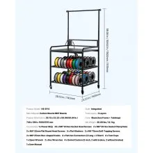 VEVOR 3D Printer Filament Storage Rack 3-Tier 3D Printer Stand with Storage
