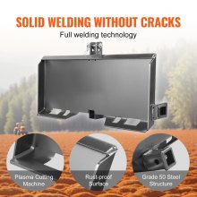 Universal 3-Point Skid Steer Plate 3/8" Skid Steer Attachment Plate Adapter