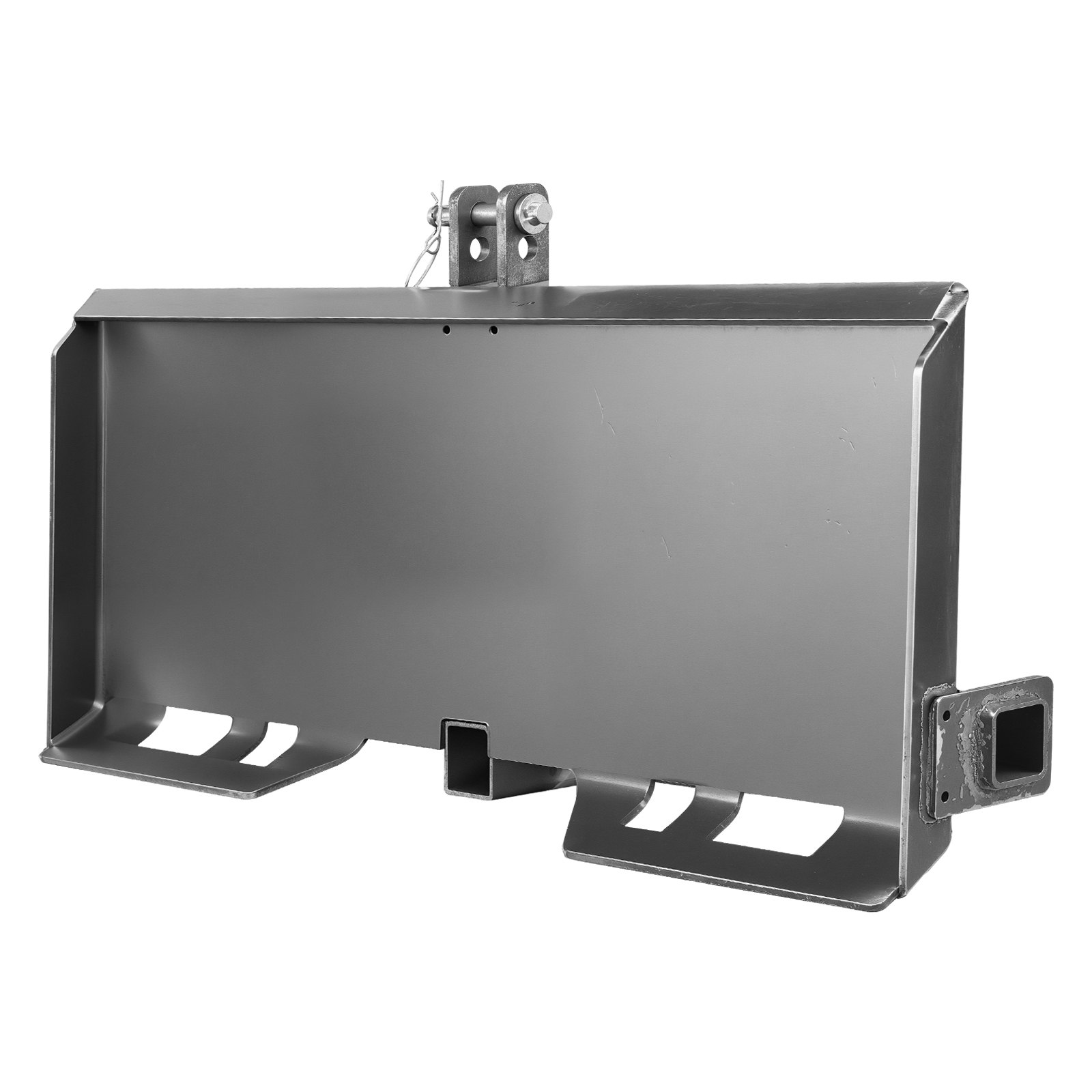 VEVOR Universal 3-point Skid Steer Plate, 3/8" Skid Steer Attachment Plate, 7000lbs Skid Steer Mount Plate Steel Adapter Loader, Compatible with Deere, Kubota, Bobcat, Mahindra Skid Steers, Tractors
