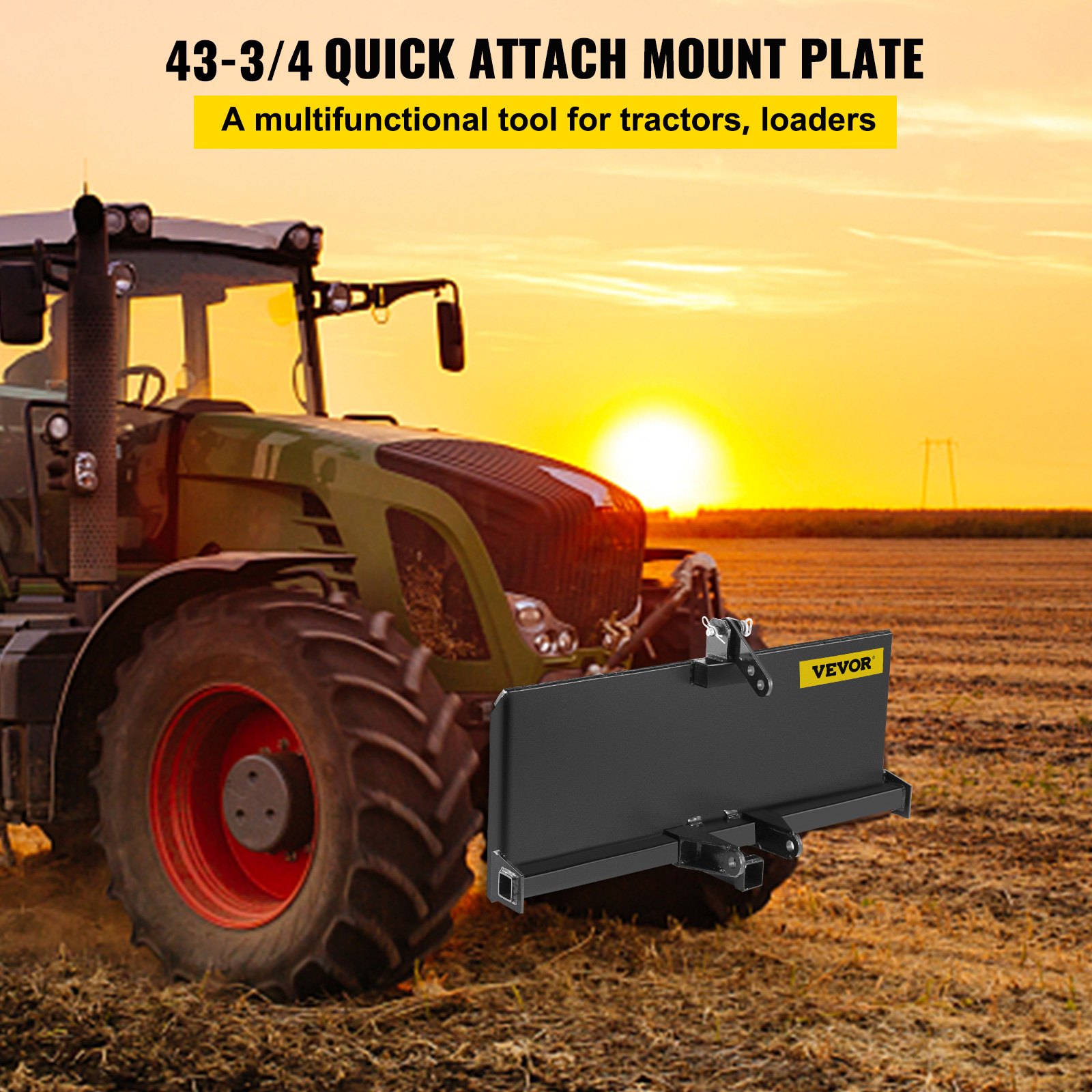 3 Point Attachment Adapter Skid Steer Trailer Hitch Front Loader Case