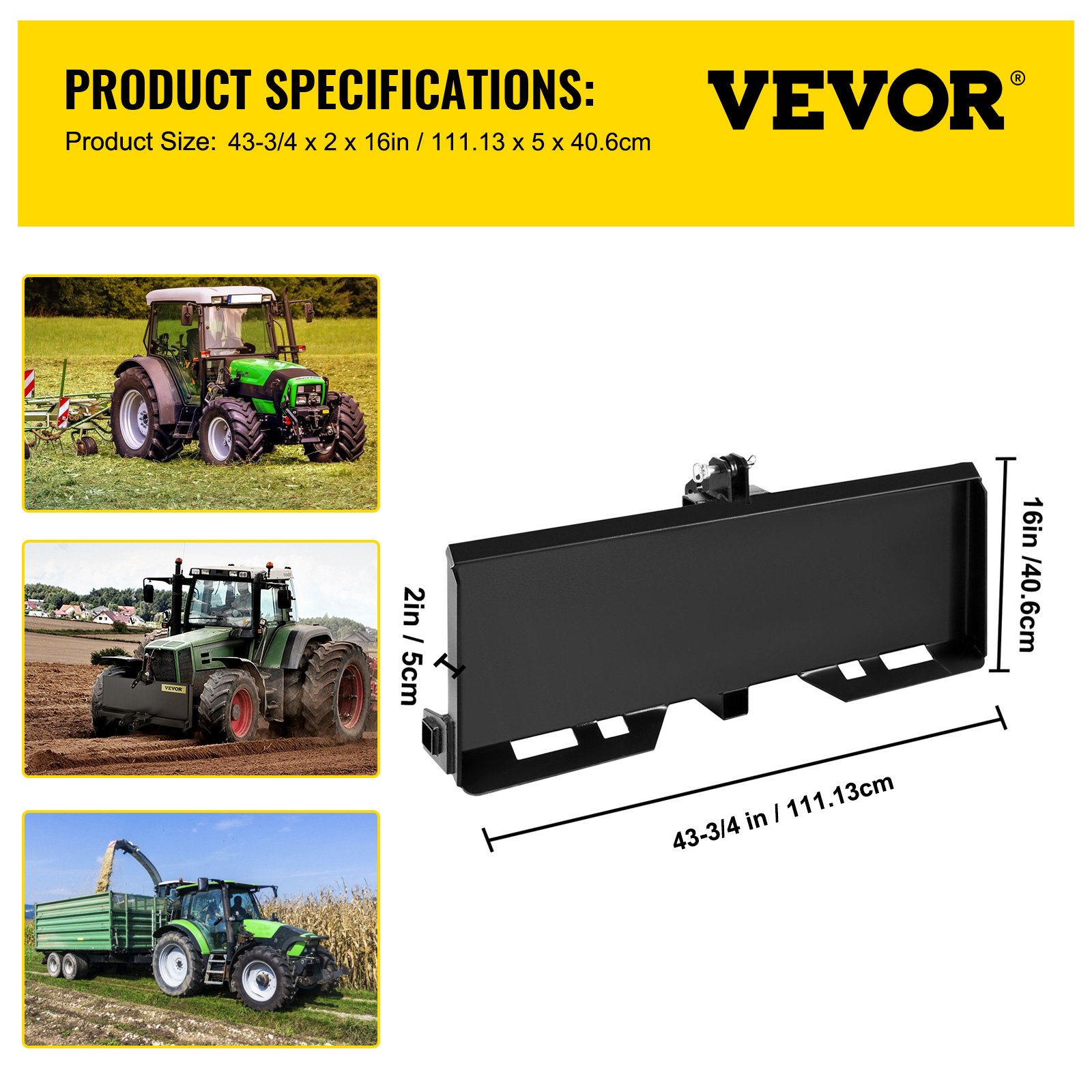 3 Point Attachment Adapter Skid Steer Trailer Hitch Front Loader Case