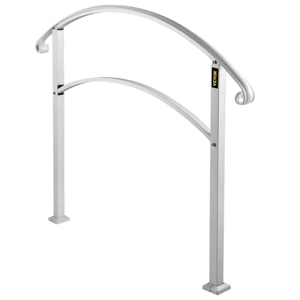 VEVOR handrails with curved design in stainless steel finish.