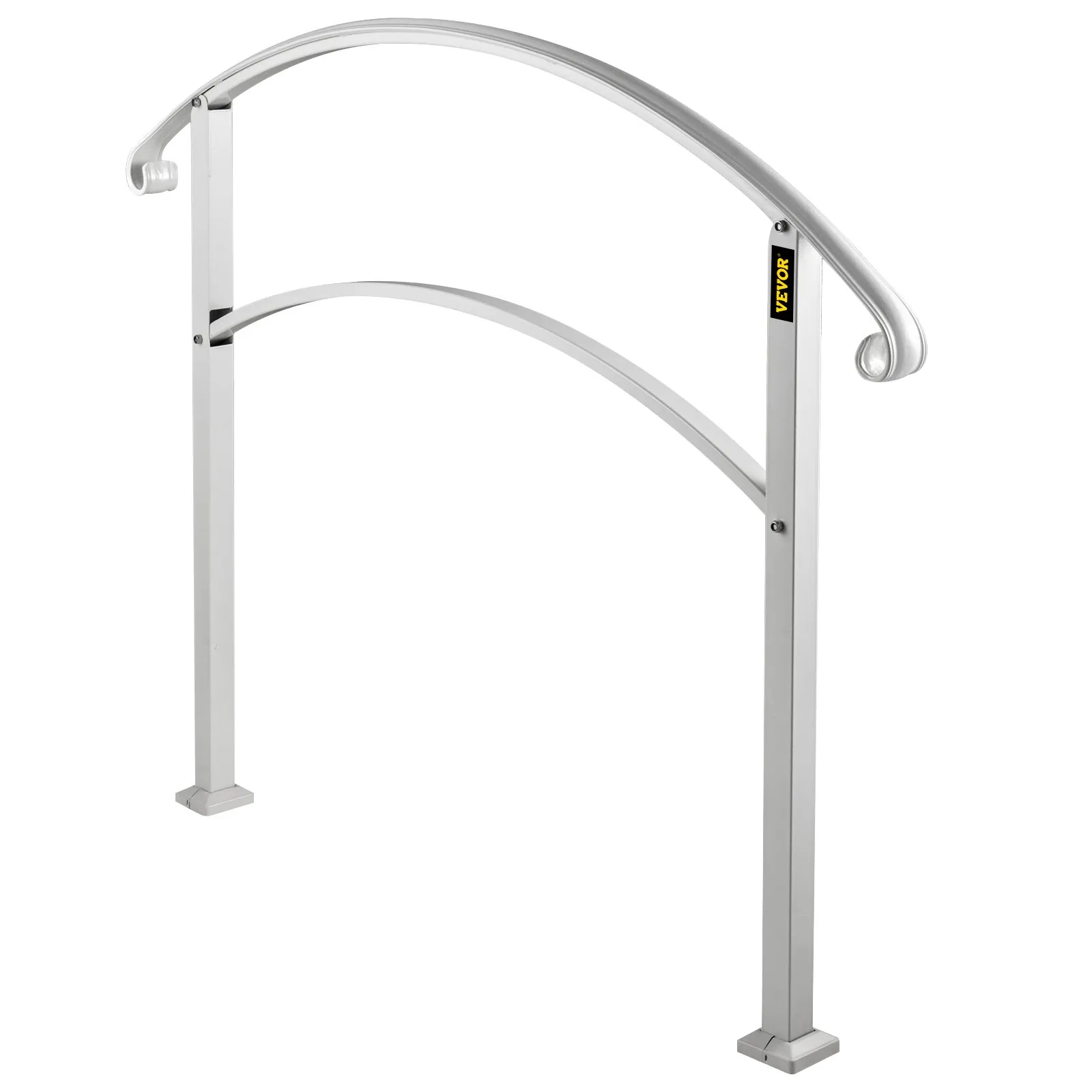 VEVOR handrails with curved design in stainless steel finish.