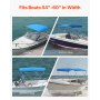 3 Bow Boat Bimini Tops 6 ft Long 600D Polyester Awning Canopy Pacific Blue