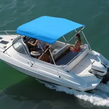 3 Bow Boat Bimini Tops 6'Lx(61"-66")W x 46"H Awning Canopy Pacific Blue