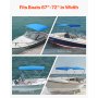3 Bow Boat Bimini Tops 6'Lx(67"-72")W x 46"H Awning Canopy Pacific Blue