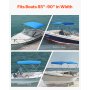 3 Bow Boat Bimini Tops 72"Lx(85"-90")W x 46"H Awning Canopy Pacific Blue