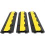VEVOR 3-pack om 2 11000lbs per axelkapacitet Skyddstråd Sladd Ramp Uppfart Gummi Trafikfartshinder Kabelskydd