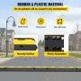 VEVOR 3 Pack of 2 4989.5 kg per Axle Capacity Protective Wire Cord Ramp Driveway Rubber Traffic Speed Bumps Cable Protector