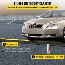 VEVOR  3 Pack of 2 11000lbs per Axle Capacity Protective Wire Cord Ramp Driveway Rubber Traffic Speed Bumps Cable Protector