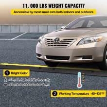 VEVOR Rubber Cable Protectors Heavy Duty Wire Hose Cord Protective Cover Ramps Floor Driveway Speed Bump, 3 Pack 2 Channel 11000lbs