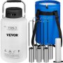 3L Cryogenic Liquid Nitrogen Container LN2 Tank Dewar with 6  Canisters