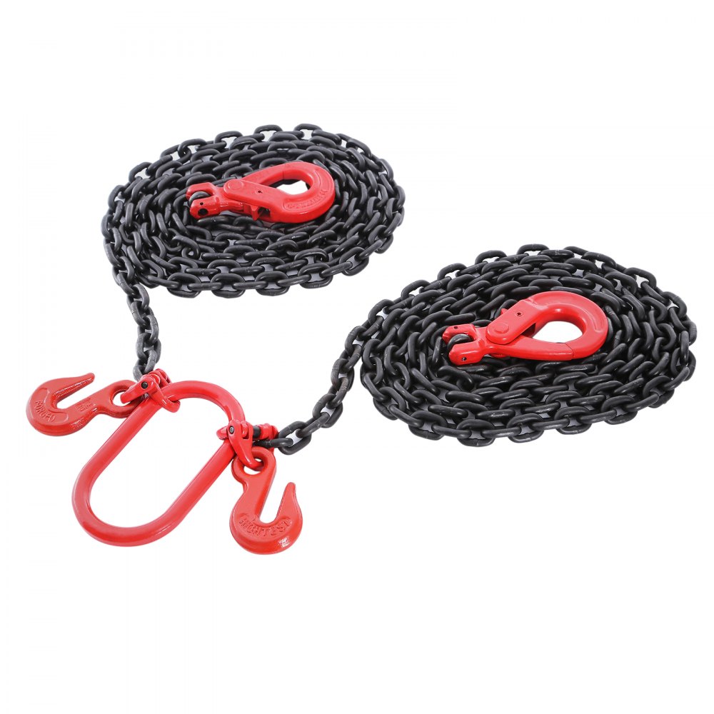 2 Legs 3M Lifting Chain Sling WLL 3500kg 6mm Thickness Pull Tractor Heavy Duty
