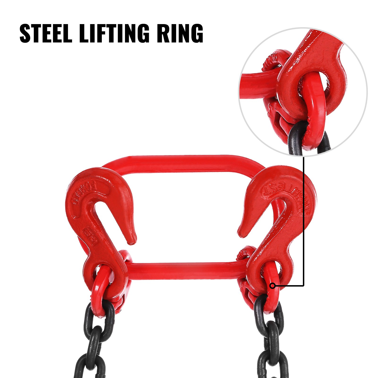 2 Legs 3M Lifting Chain Sling WLL 3500kg 6mm Thickness Pull Tractor Heavy Duty