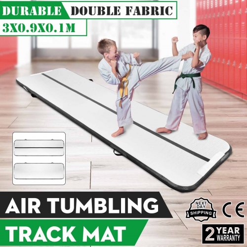 9.8Ftx2.9Ft Air Track Floor Home Gymnastics Tumbling Mat Inflatable Air Tumbling Track GYM W/ Electric Pump