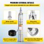 3" 0.25kw 220v Borehole Deep Well Submersible Water Pump Long Live + 20m Cable