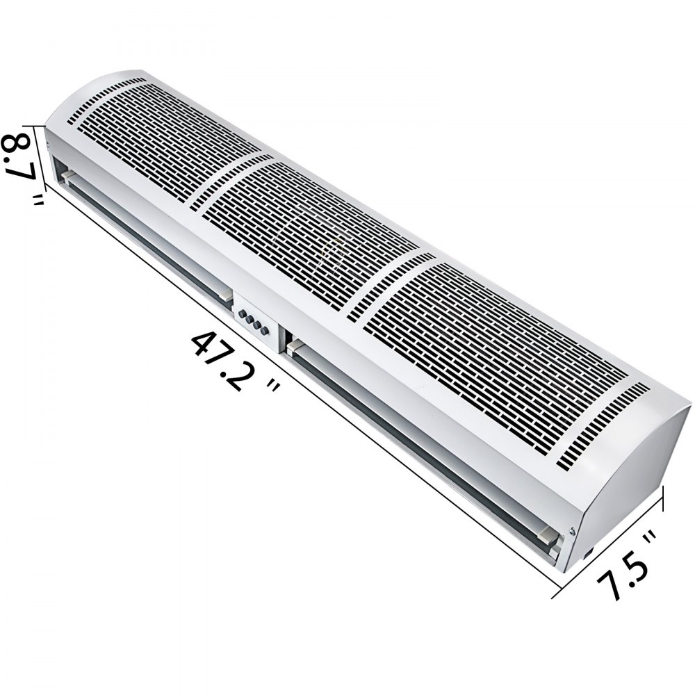 VEVOR Air Curtain, 1.2m Electric Wind Curtain with Limit Switch, Max. 2204 CFM Air Flow, 3 Speeds Control Commercial Indoor Air Curtain, Ideal for Shops, Buildings