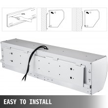 VEVOR Air Curtain, 1.2m Electric Wind Curtain with Limit Switch, Max. 2204 CFM Air Flow, 3 Speeds Control Commercial Indoor Air Curtain, Ideal for Shops, Buildings