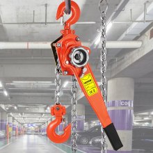 VEVOR 3T Chian Hoist Manual Lever Chain Hoist 1.5M 6600lbs 5ft Ratcheting Lever Block Chain Hoist Come Along Puller Pulley for Warehouse Garages