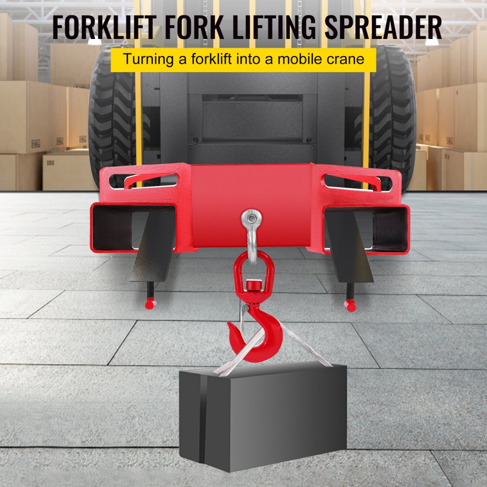 VEVOR VEVOR Ton Forklift Lifting Hook 6000 LBS/3000KG Capacity Lift Truck  Fork Hoist Swivel Hook Mobile Crane Forklift Attachments VEVOR EU