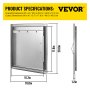 VEVOR BBQ Access Door 18W x 20H Inch, Vertical Single BBQ Door Stainless Steel, Outdoor Kitchen Doors for BBQ Island, Grill Station, Outside Cabinet