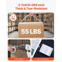 Clear Packing Tape 6 Rolls 65 Yards Heavy Duty Clear Packing Tapes 2.7 Mil