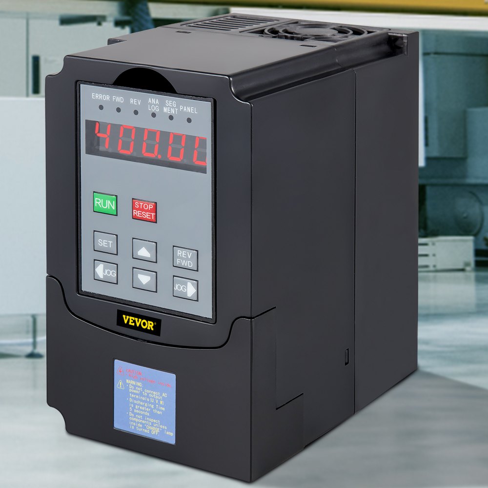 VEVOR VFD Drive VFD Inverter 220V 4KW 5HP Frequency Drive Inverter Professional Variable Frequency Drive VFD for Spindle Motor Speed Control (4KW VFD)