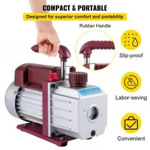 VEVOR Vacuum Pump 4.5CFM Vacuum Pump HVAC Single-Stage Rotary Vane Vacuum Pump 1/3HP 5PA Ultimate Air Conditioning Refrigerant Vacuum Pump