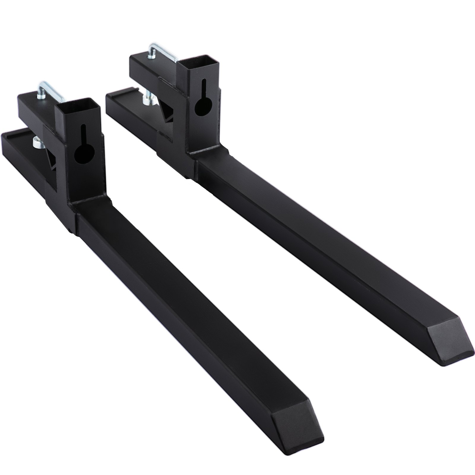 VEVOR Pallet Forks 42.9" 4000 Lbs Max, Clamp On Tractor Bucket Forks 58.7" Total Length, Heavy Duty Front Loader Forks, Fork Attachment for Skid Steer,Loader Bucket