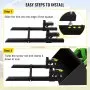 VEVOR Pallet Forks 42.9" 4000 Lbs Max, Clamp On Tractor Bucket Forks with Adjustable Stabilizer Bar, Heavy Duty Front Loader Forks 58.7" Total Length, Fork Attachment for Skid Steer, Loader Bucket