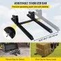 VEVOR Pallet Forks 42.9" 4000 Lbs Max, Clamp On Tractor Bucket Forks with Adjustable Stabilizer Bar, Heavy Duty Front Loader Forks 58.7" Total Length, Fork Attachment for Skid Steer, Loader Bucket