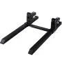 VEVOR Pallet Forks 42.9" 4000 Lbs Max, Clamp On Tractor Bucket Forks with Adjustable Stabilizer Bar, Heavy Duty Front Loader Forks 58.7" Total Length, Fork Attachment for Skid Steer, Loader Bucket