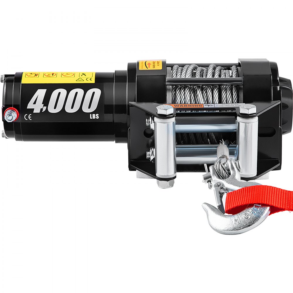 ATV Winch Rope Steel Cable Foot-Remote Roller Superwinch Pull Upto 4000lbs
