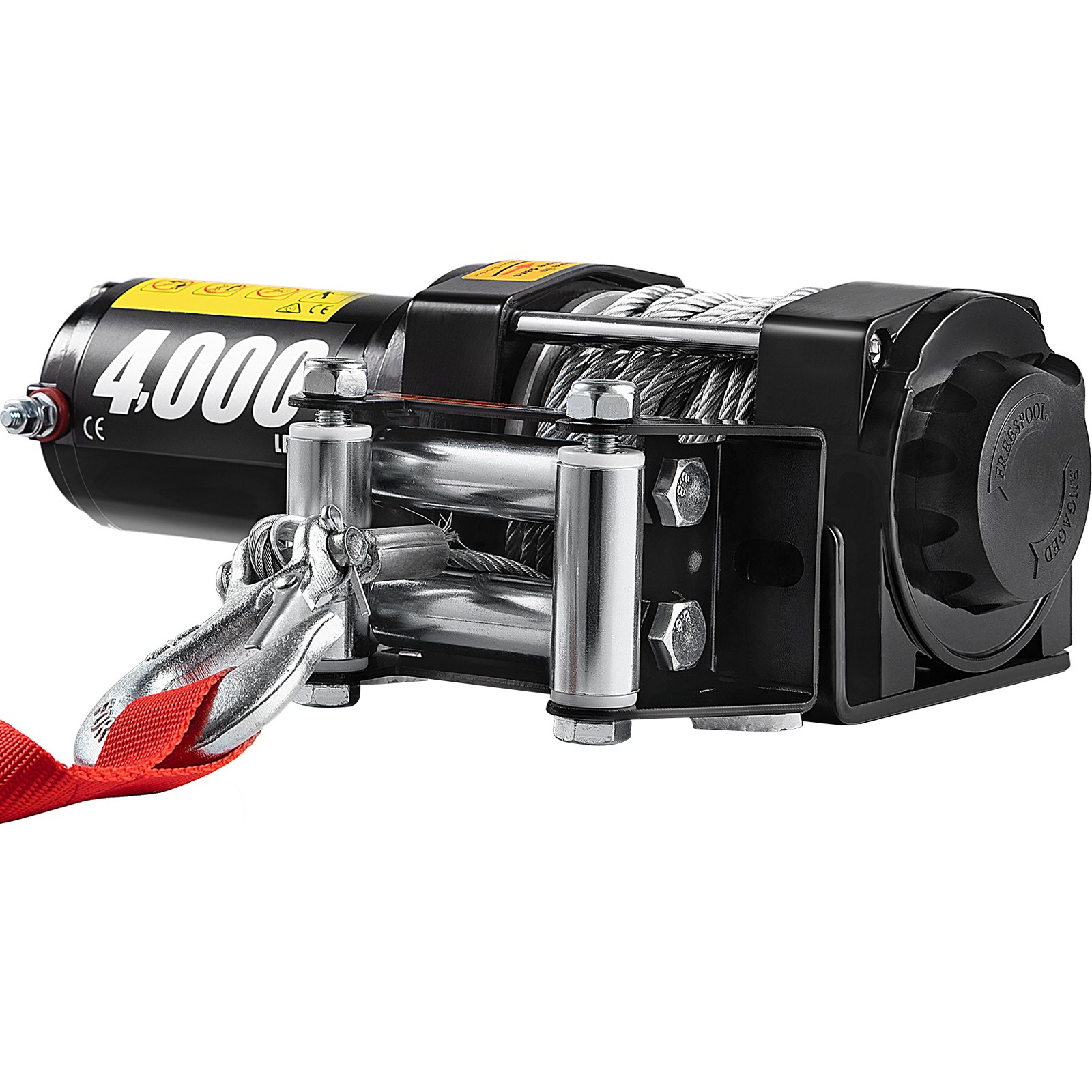 ATV Winch Rope Steel Cable Foot-Remote Roller Superwinch Pull Upto 4000lbs