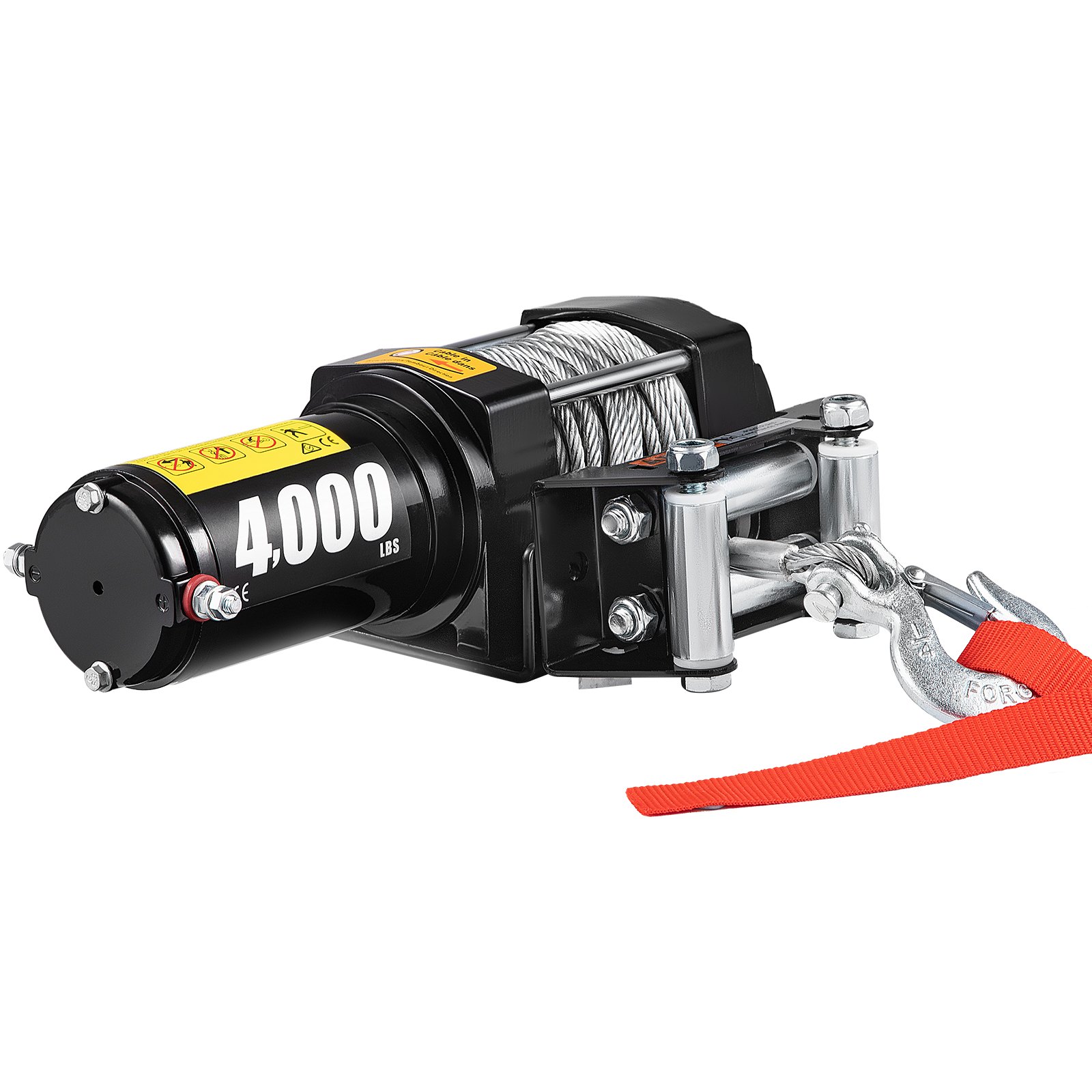 ATV Winch Rope Steel Cable Foot-Remote Roller Superwinch Pull Upto 4000lbs