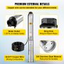 VEVOR Well Pump 2 HP 220V Submersible Well Pump 440ft Head 42GPM Stainless Steel Deep Well Pump for Industrial and Home Use