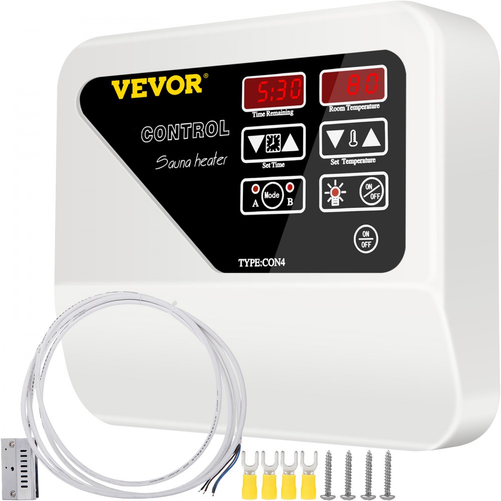 Controlador externo de aquecedor de sauna VEVOR para unidade de controle de  aquecedores de sauna 3KW-9KW Controlador de fogão de sauna 104-221 ℉  Temperatura de tempo