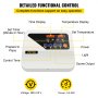 Controler extern VEVOR pentru încălzitoare de saună pentru 3KW-9KW Unitate de control pentru încălzitoare de saune Controler pentru aragaz de saună 104-221 ℉ Temperatură timp