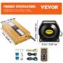 VEVOR Police Siren PA System, 400W 8 Sound Loud Car Warning, Police Fire Emergency Alarm Fire Siren, 2 Horn PA Speaker MIC System Vehicle Siren
