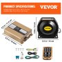 VEVOR 200W 8 Sound Loud Car Warning Police Fire Emergency Alarm Fire Siren 1 Horn PA Speaker MIC System Vehicle Siren
