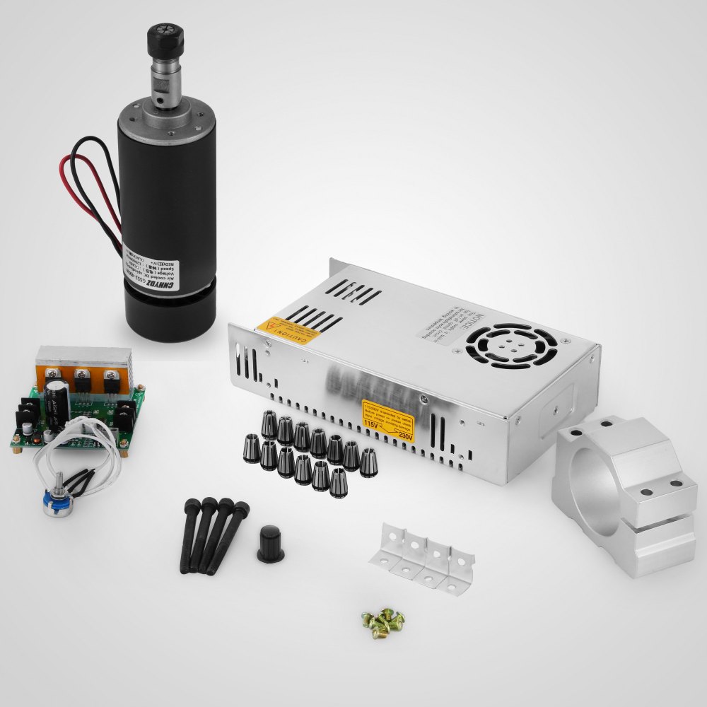 VEVOR CNC 400W Brushless Spindle Motor ER11 Driver Speed Controller & Mount