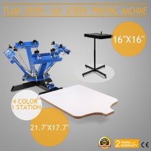 VEVOR 4 Color 1 Station Silk Screen Printing Kit Press Machine Flash Dryer Separated Electrical Control Box