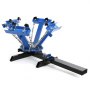 VEVOR 4 Color 1 Station Silk Screen Printing Press Printer With Adjustable Stand Flash Dryer