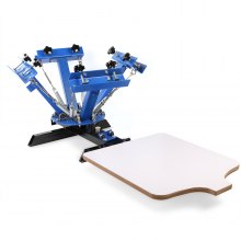 VEVOR 4 Color 1 Station Silk Screen Printing Press Printer With Adjustable Stand Flash Dryer